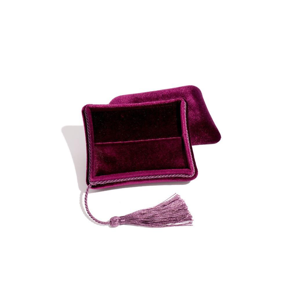 Tassels Jewelry Packing Bag Rings Necklace Earrings Storage Case Simple Square Jewelry Box  Gift