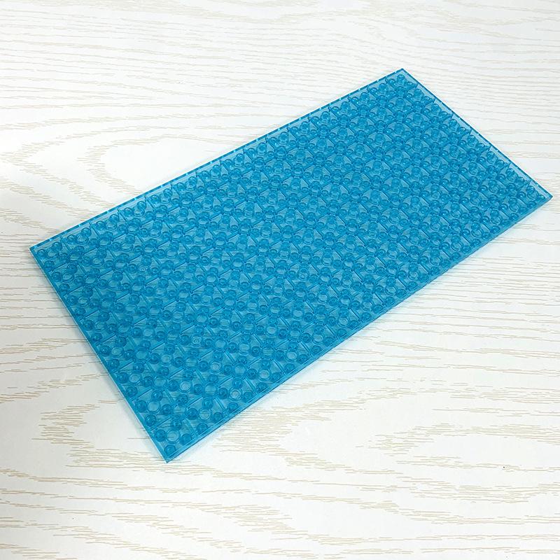 

2024 Transparent LEGO-Compatible Baseplate, 5 Colors, 16x32 Dots, Double Size for Small Bricks