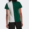 Adidas Adibreak Tee Logo Print Spliced Breathable Sports Round Neck Short Sleeve T-Shirt Women Tops Green GJ6584