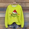 Women's Christmas Print Cardigan Long Sleeve Round Neck Knit Top