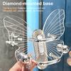 Transparent Hook Strong Load-bearing Butterfly Shape Simple Installation Self Adhesive Key Towel Hook Storage Rack