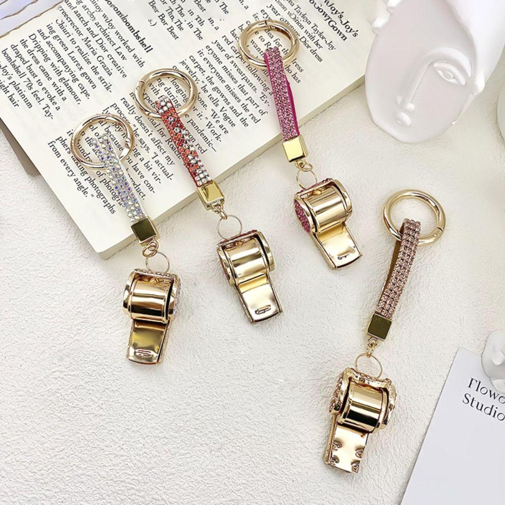 

Creative Metal Whistle Pendant Fashion Whistle Key Ring Bag Decoration