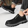Work Shoes Men's Low-Top New Autumn Genuine Leather Breathable Casual Shoes Trendy All-Matching Outdoor Wear-Resistant Big Head Shoes