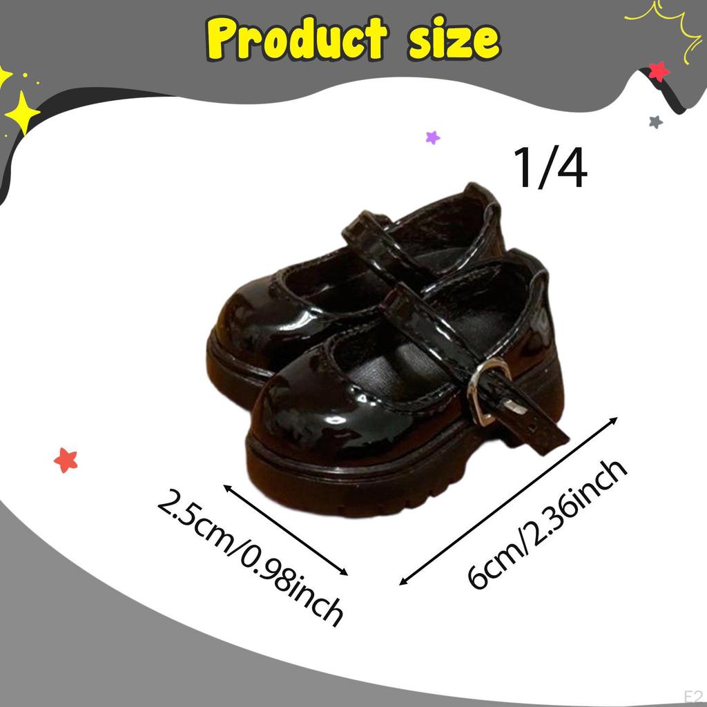 1 Pair of High Heels for Dolls, Chunky Shoes, Miniature PVC Fashion Accessories, Suitable
