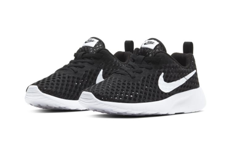 Nike Tanjun BR BPE Slip Resistant Cushioning Breathable Low Top Kids Lifestyle Shoes Black White CW3179-011