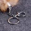 1Pc Bag Pendant Soft Keychain Large Key Ring Chain Fashion Fur Fox Tail Keyring 25CM