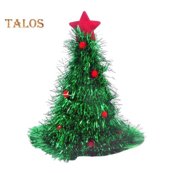 

Рождественская шапка в форме рождественской елки, звезда, плюшевый шар и блестки, декор для фото, реквизит для выступления на сцене, новогодний головной убор для вечеринки, костюм зелёный