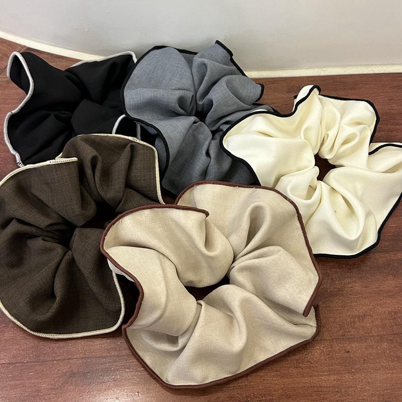 Korean Retro Temperament Hair Rope Headband - Solid Color Fabric Accessory