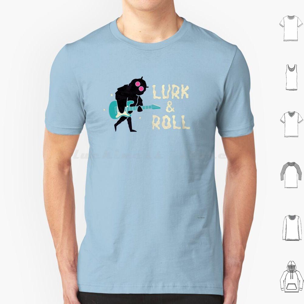 Lurk And Roll T Shirt Cotton Men Women DIY Print Mothman And Roll Moth Cryptid Lurk Paranormal Cryptozoology Music Creature