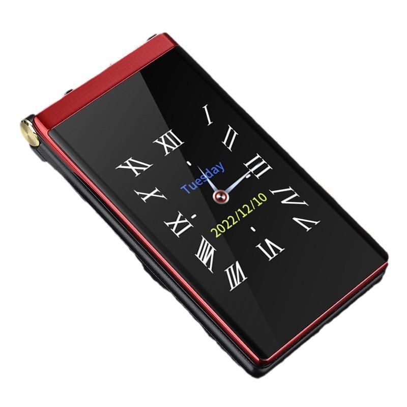 

Многонациональный высококачественный 3-дюймовый двухэкранный GSM 2G четырехдиапазонный мобильный телефон красный