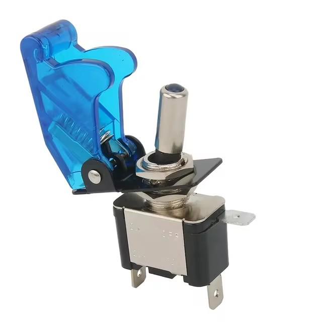 ASW-07D Illuminated Toggle Switch, 12V with Red LED Fog Light, 12A for Car Modifications