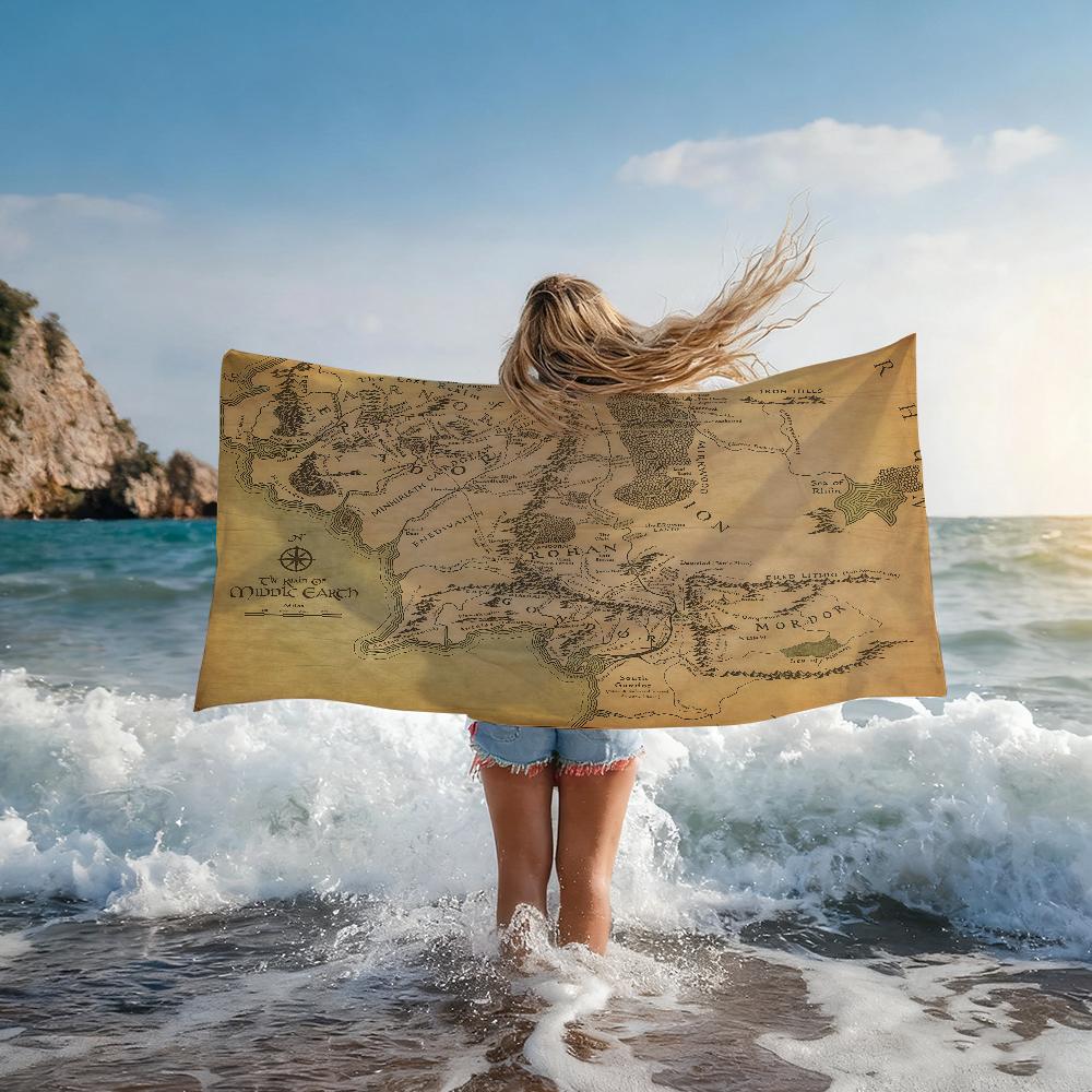 Movie The L-Lord of the R-Rings Towel Quick Drying Beach Towels Are Suitable For Swimming Pools Camping Yoga And The Gym