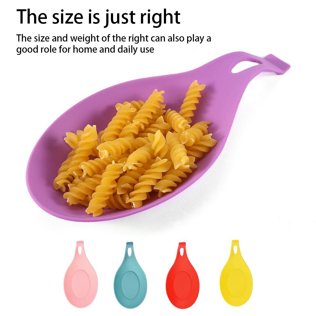 Scoop Holder Spoon Tray Tableware Plate Spoons Shelf Multicolored Softness Washable Restaurant No Smell Heating-resistance