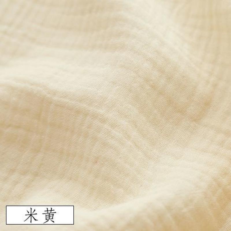 

100% Cotton Gauze Double Fabric, Lightweight Crinkle Cheesecloth for Sewing, Quilting, Pajamas & Home Decor, Breathable Material 50x135cm&120gms слонова кістка