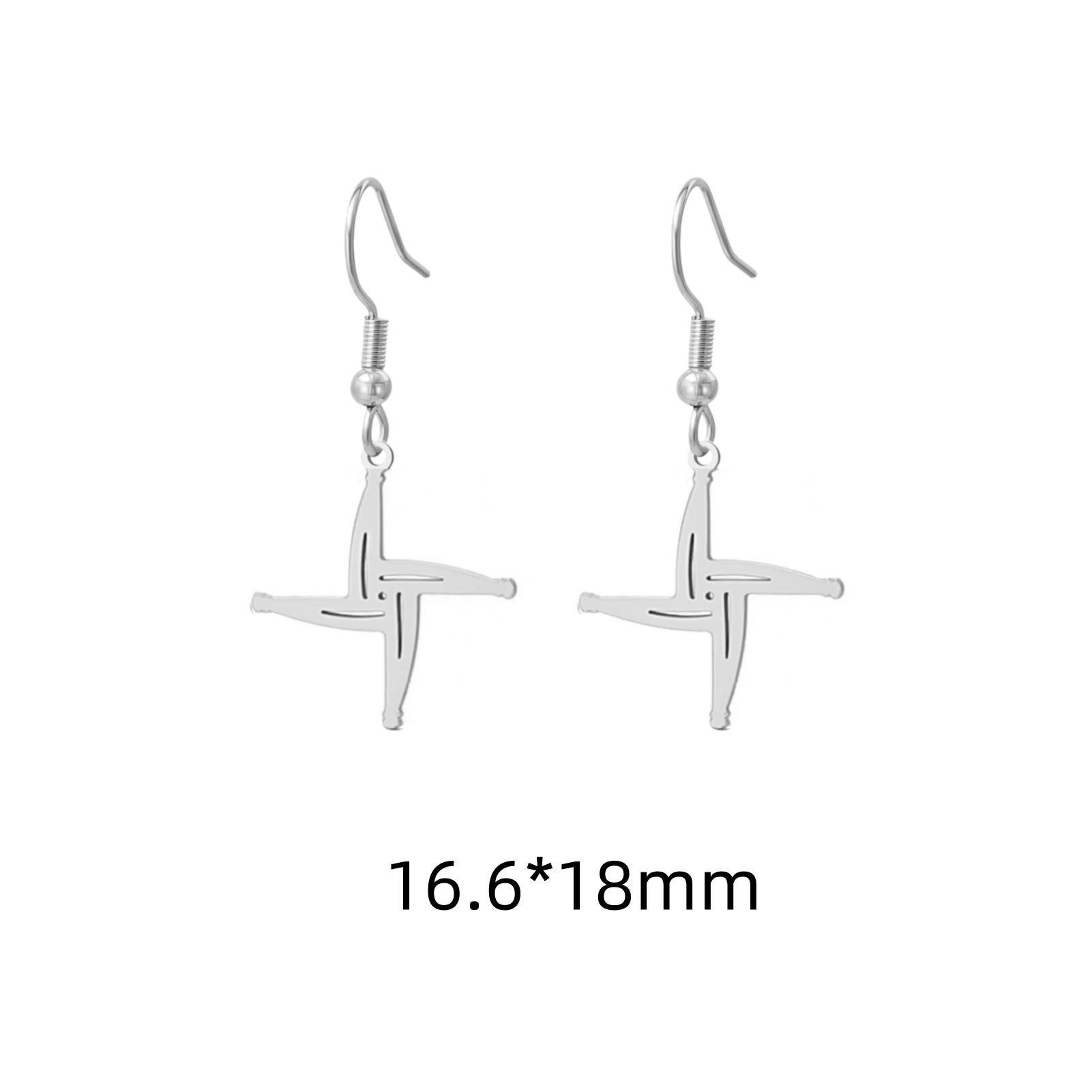 St. Brigid s Cross Earrings for Women Goddess Brigid Earrings Stainless Steel Irish Cross Jewelry for Imbolc St. Brigid s Day