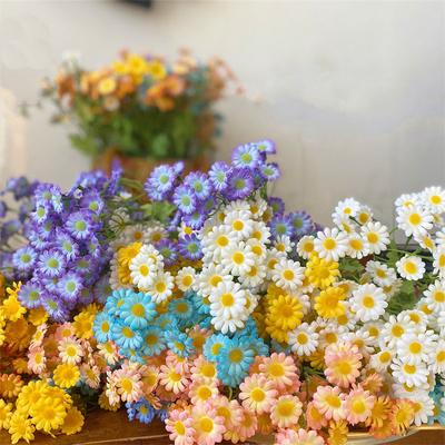 30 Heads Daisy Artificial Flowers Bouquet for Garden Wedding Supplies Decoration Outdoor Fake Flowers Home Decor Vase Ornaments