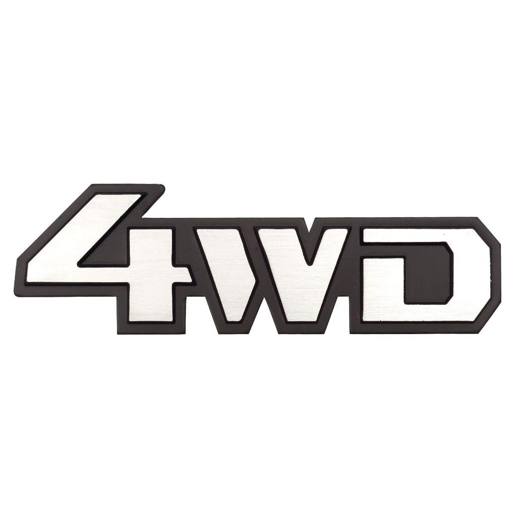 Nálepka/emblém Negs-S 4WD na auto Univerzální produkt 1,7 x 5,5 palce (44 x 140 mm), stříbrný