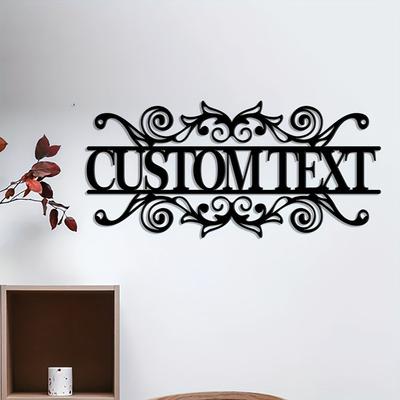 Custom Metal Wall Art Door Number Sign with Laser Engraved Logo