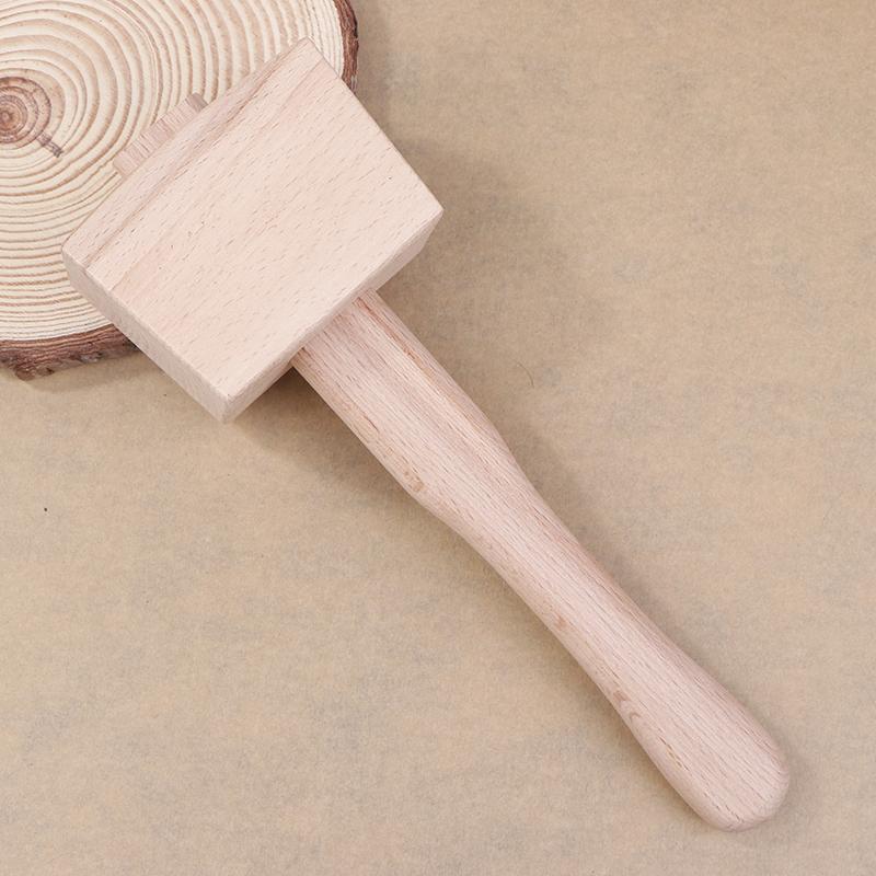 DIY Leder Buche Massivholzbearbeitungshammer Zimmermann Holzbearbeitungshammer Holzhammer Handbetriebene Werkzeuge