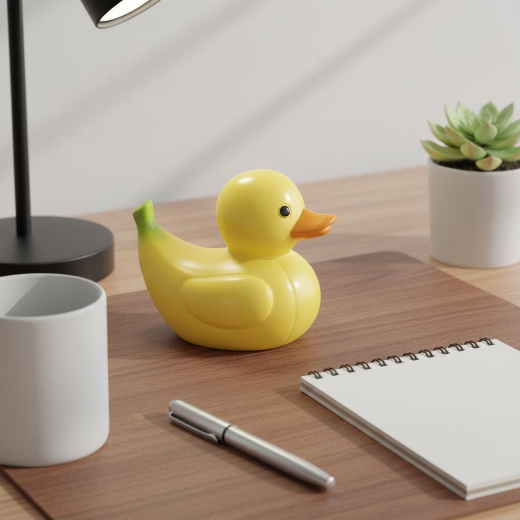 6 Pieces Fruit Duck Figurine Creative Fruit Duck Statue Colorful Vibrant Colors for Tabletop