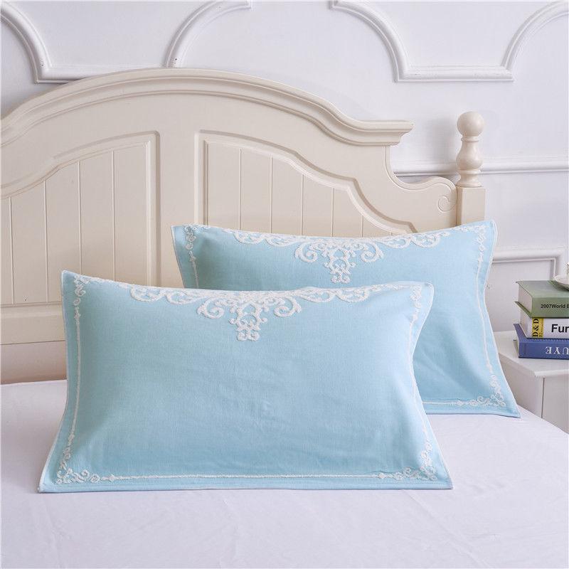 

2 Pieces Set Cotton Pillow Towel 52*75cm Cotton Thick Fleece Soft Four-layer Gauze Pillow Towels 2pcs