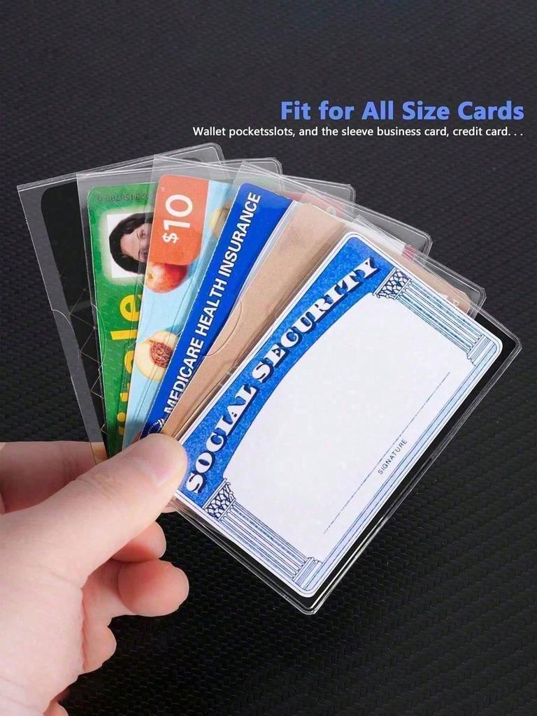 Medicare Protector Sleeves Clear PVC Waterproof Medical/ Card /Social Security Card Protector - Clear Vinyl Plastic Covers
