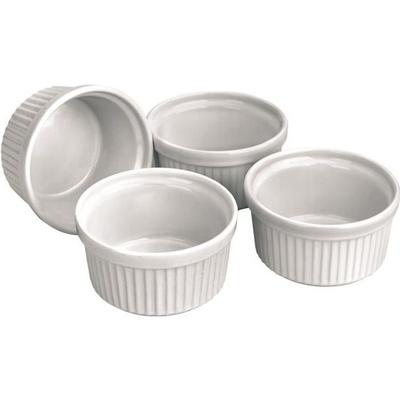 Set of 4 Ceramic Ramekins. Diameter 9 Cm - Height 5 Cm Oven-safe, Microwave-safe, and Dishwasher-safe. Resist...