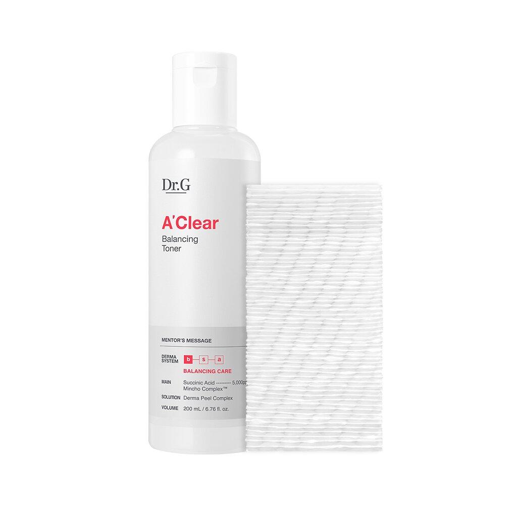 Dr.G A Clear Balancing Toner 200mL Special Set (+Cotton Pads)