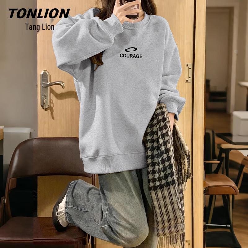 

TonLion Women s Graphic Print Loose Sweatshirt M