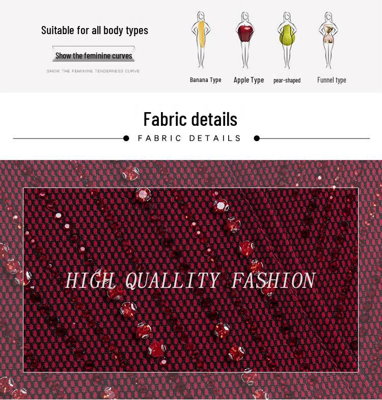 Elegancka Sukienka Wiosenna do Kolan 2022 dla Kobiet w Średnim Wieku - Rozmiar Plus Size Strój Weselny dla Matki Panny Młodej