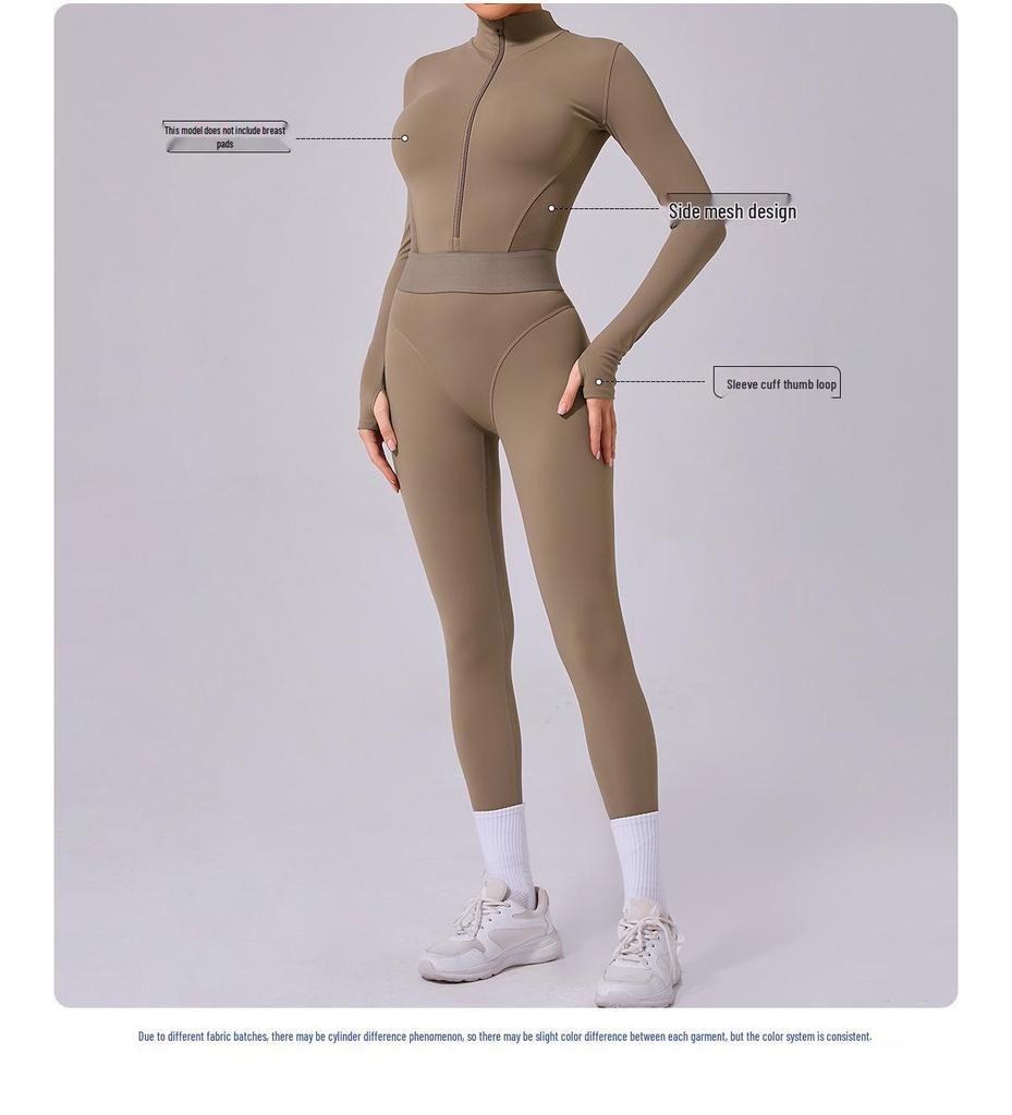 Salopetă Yoga & Alergare de Înaltă Rezistență cu Acoperire Completă, Stil European & American 80426