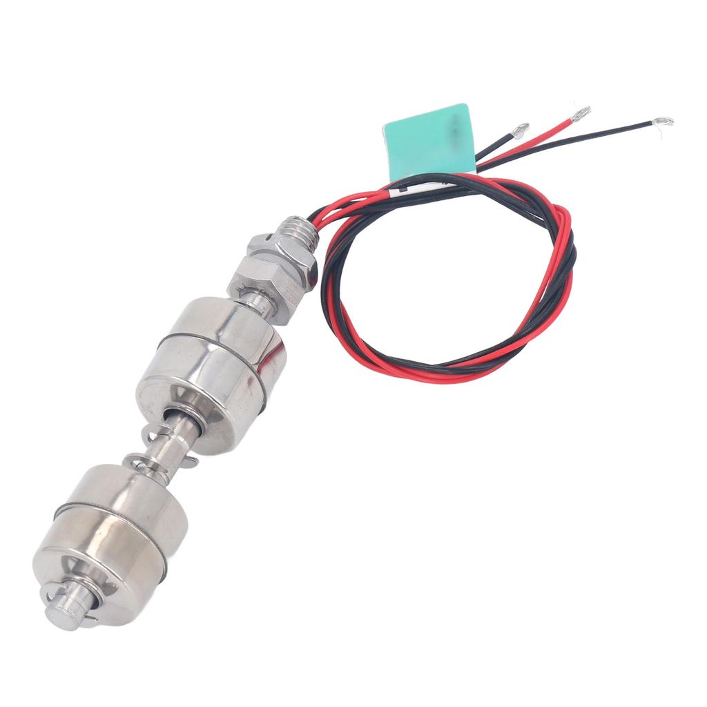 Float Switch Water Level Sensor 100mm Low Pressure Stainless Steel Double Ball Float Switch Sensor 0‑110V
