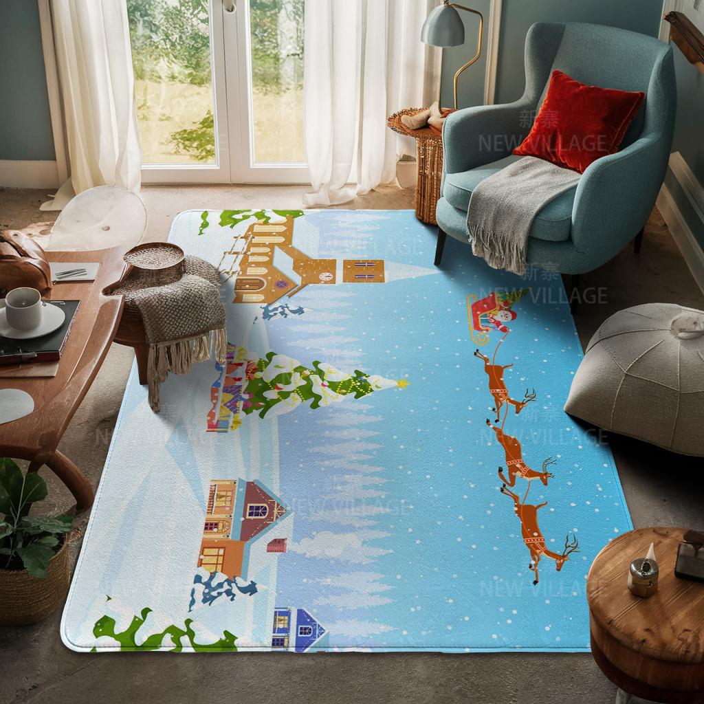 Koberec ke vchodu do domu Rohožka ke dveřím do domu Obývací pokoj Vana Koupelna Protiskluzové koberce s absorpcí vody vana Veselé Vánoce zima
