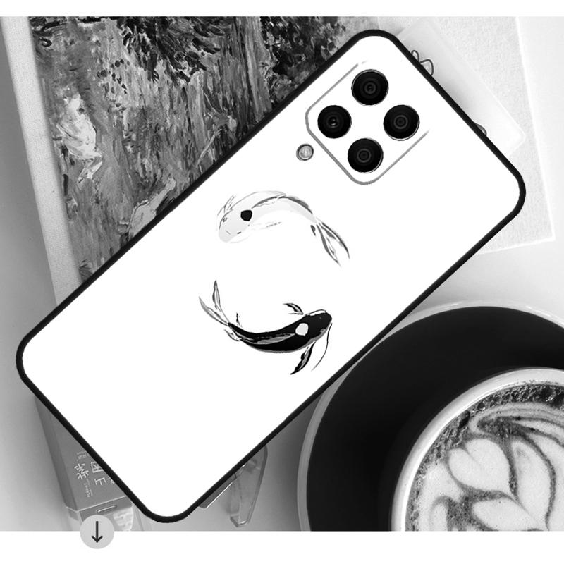 Koi Fish Yin Yang Case For Samsung Galaxy M15 M21 M31 M55 M56 M36 M16 M06 M13 M33 M53 M12 M32 M52 M14 M34 M54