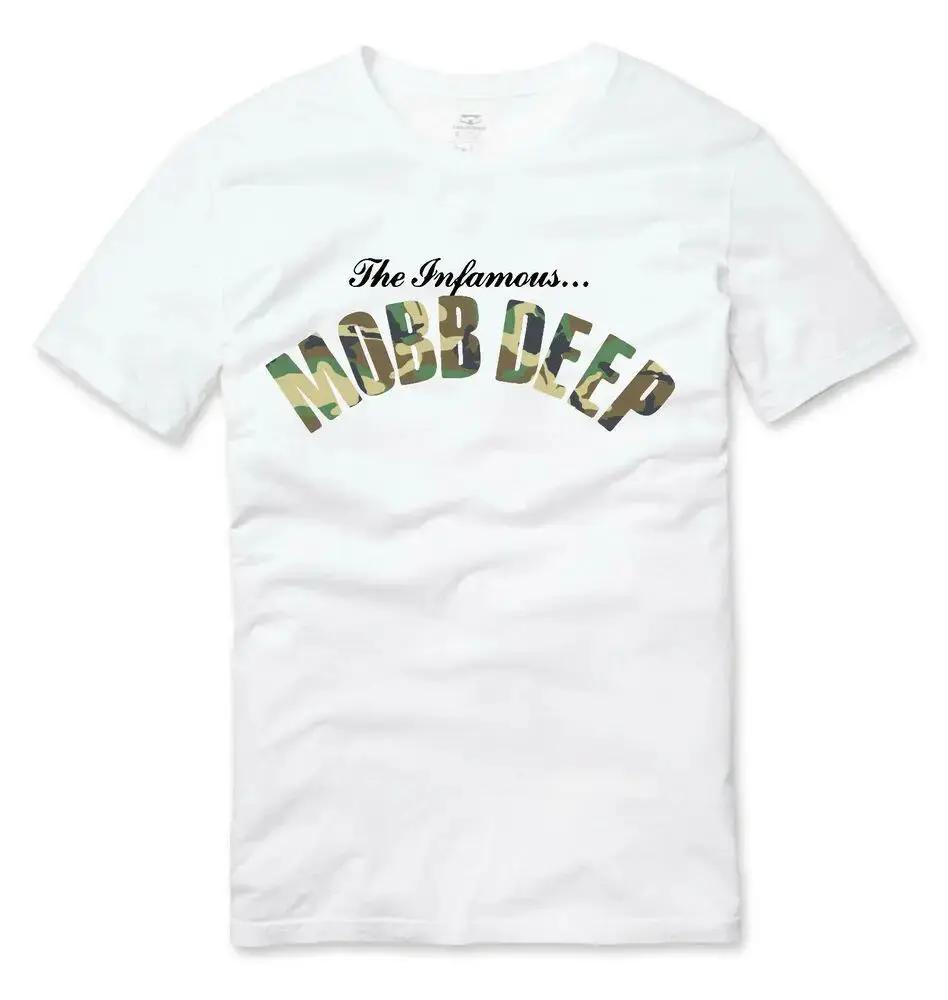 Pánské značkové módní tričko Letní trička Mobb Deep Pánské Infamous na červeném tričku Červené Unisex s krátkým rukávem Pánské ležérní tričko