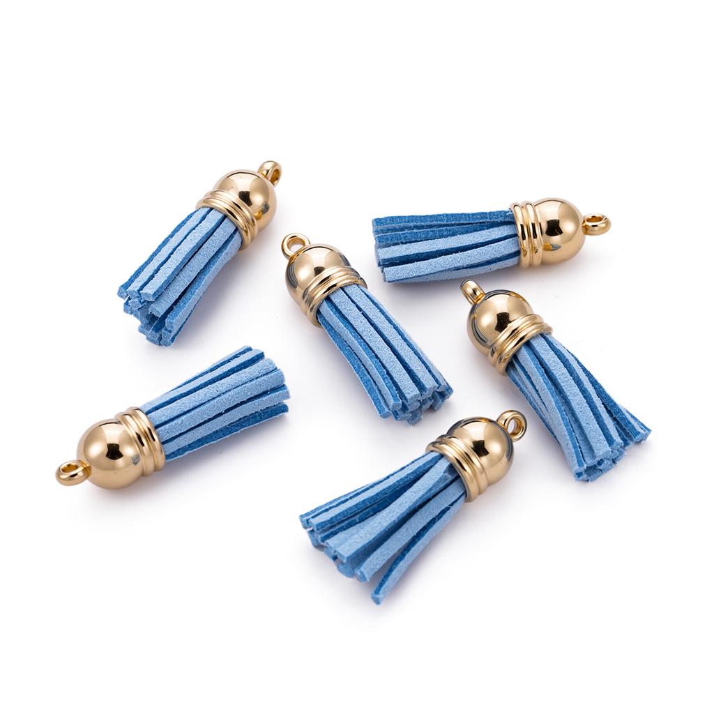 20pcs/lot 38mm Tassel Vintage Leather Tassels Fringe Pendant For DIY Keychain Jewelry Making Supplies Charms Accessories