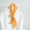 Retro Rain And Dew Striped Small Bow Tie Literary Versatile Women'S Summer Neck Protection Scarf Accessories Silk Korean Version