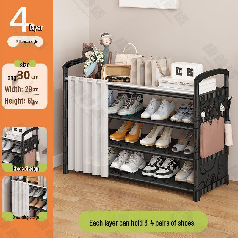 Sturdy Multi-Layer Dustproof Shoe Rack with Cover for Home and Dorm Entryways