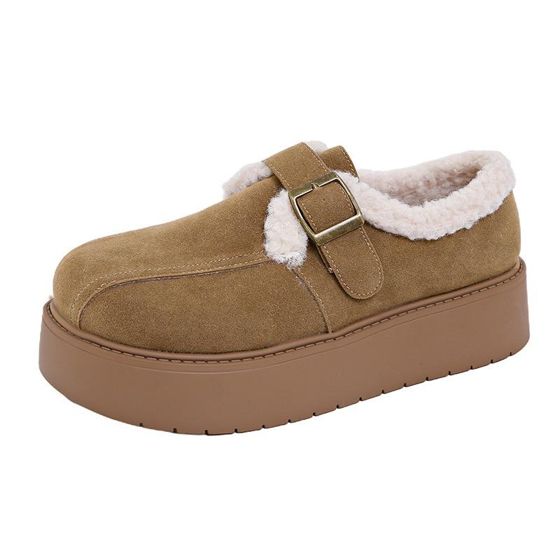 Jiaboken Cotton Shoes Women's Winter Velvet Warm Snow Boots Women's Thick-soled Cotton Boots