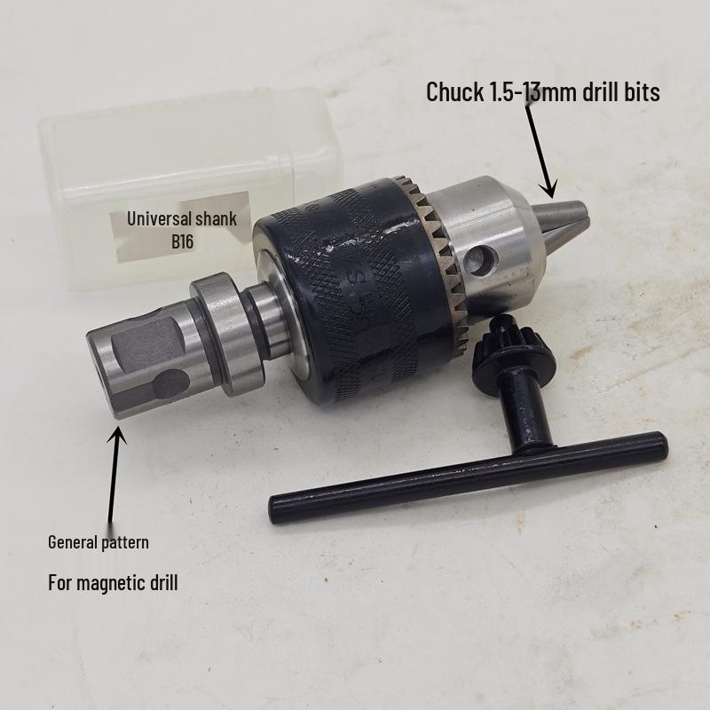 Morse Taper Shank Drill Chuck Set 1-13mm with Bench & Magnetic Drill Compatibility