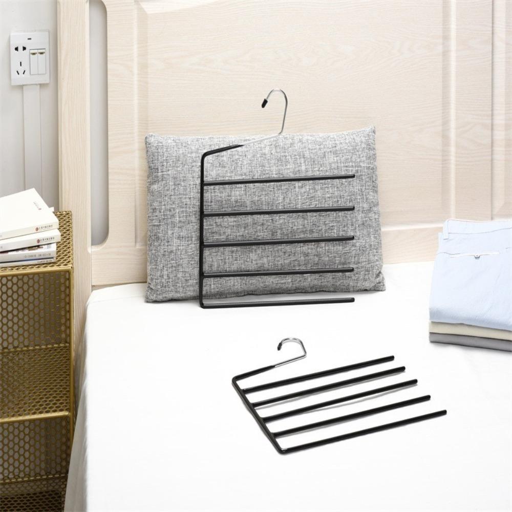 Black Scarf Storage Rack E Shape Towel Storage Rack Pants Hangers  Home Storage Accessories