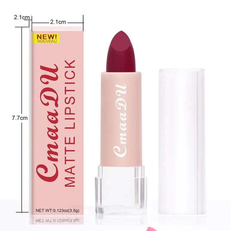 Batom Marrom Nude Matte 15 Cores À Prova D'água Gloss Labial Rosa Duradouro Não Cola Copo Sexy Vermelho Rosa Veludo Batons Maquiagem Feminina