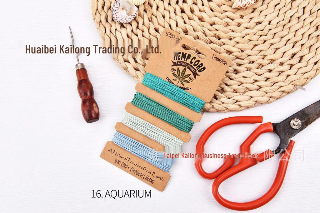 Colorful 1mm Waxed Hemp Cord for DIY, Hand-woven Crafts, 20yd Rope
