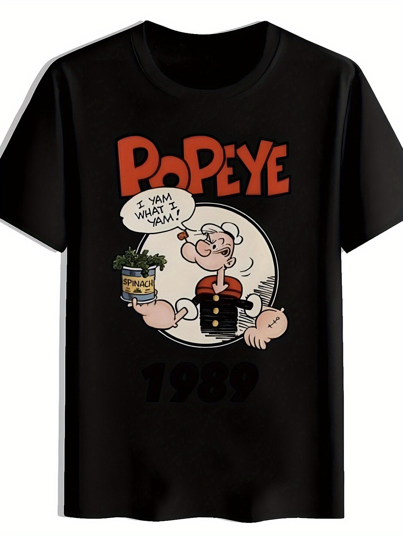 T-shirt Popeye Graphic Cartoon Character Print XL