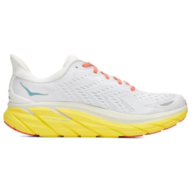 HOKA ONE ONE Clifton 8 Blanc De Blanc Illuminating Yellow Sneakers 1119393-BDBI
