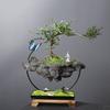 Wrought Iron Hanging Ornament Iron Chain Suspended Flower Pot Living Room Decoration Wenzhu Succulent Moss Landscaping Pot