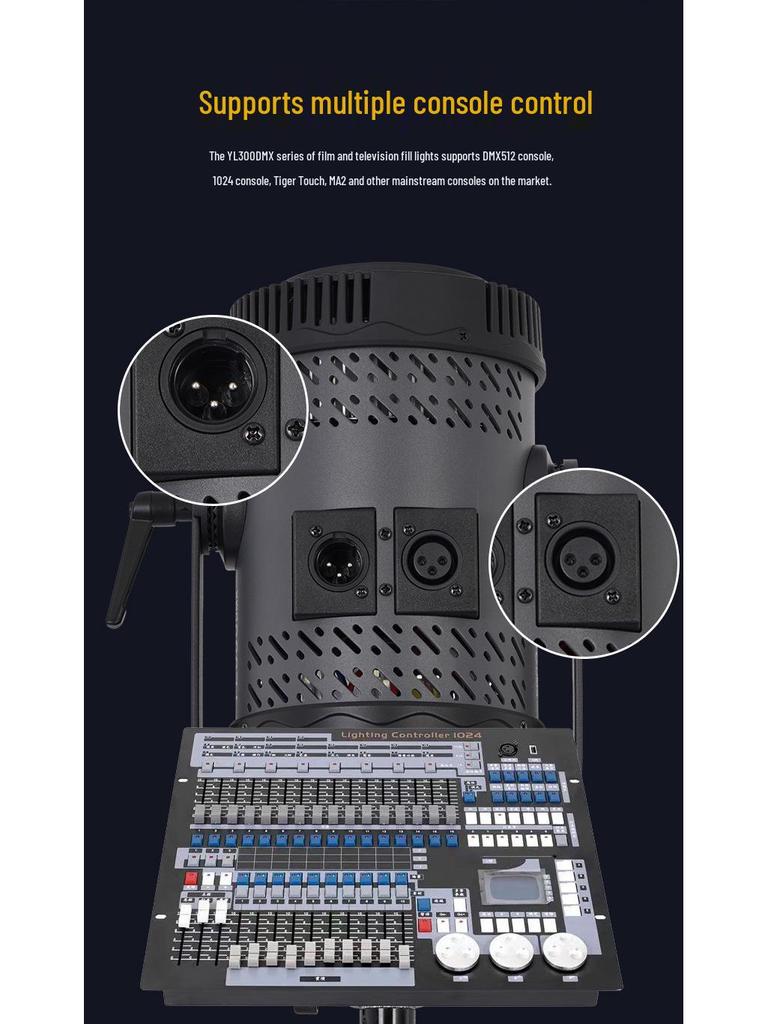 300W LED Adjustable Photography Light for Studio & Live Streaming