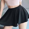 Stylish Women Underwear Lightweight Pleated Thin Flowy Above Knee Skirt for Bedroom