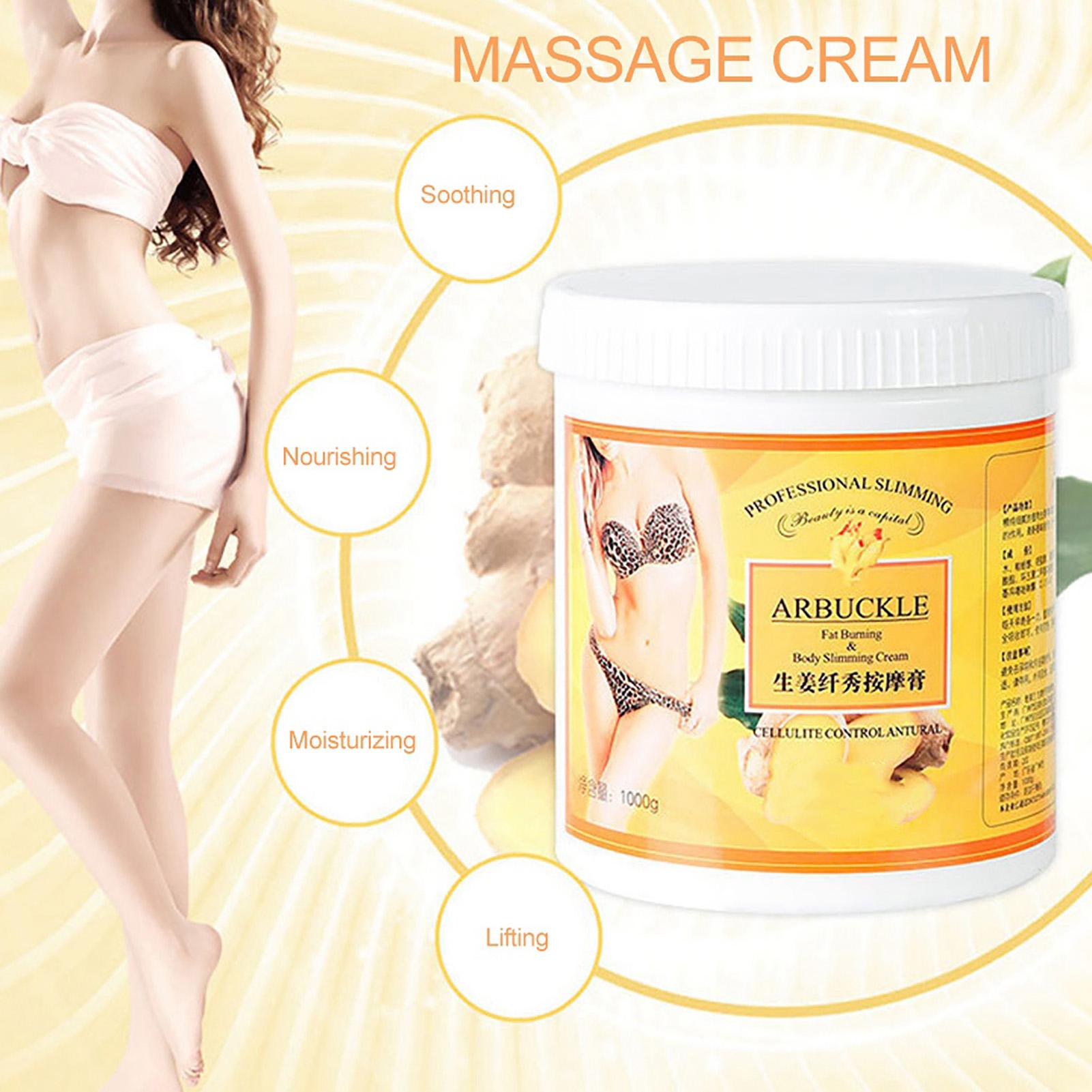 

1000g Body Care Ginger Massage Cream Leg Waist Abdomen Arm Whole Body Massage Cream