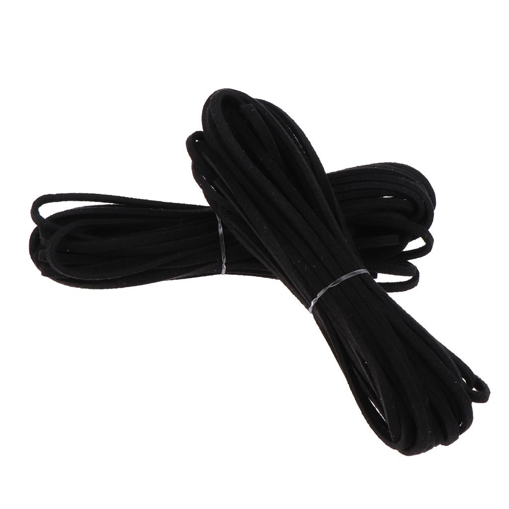 Suede Leather String for Jewelry Making Flat Artificial Leather Cord 5m Thread DIY Bracelet Necklace Accessory Supplies